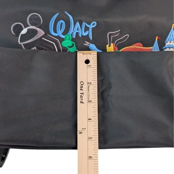 Walt Disney World Drawstring Backpack Black Embroidered Authentic Disney Parks - Picture 8 of 9